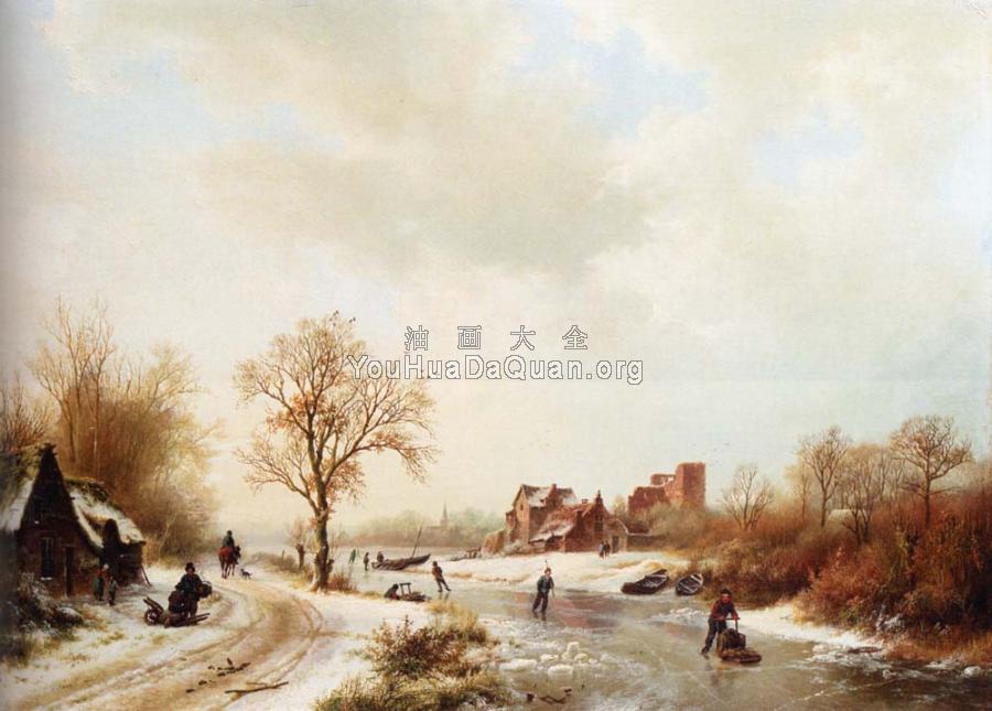 Winterlandschap - 巴伦德·科内利斯·库库克